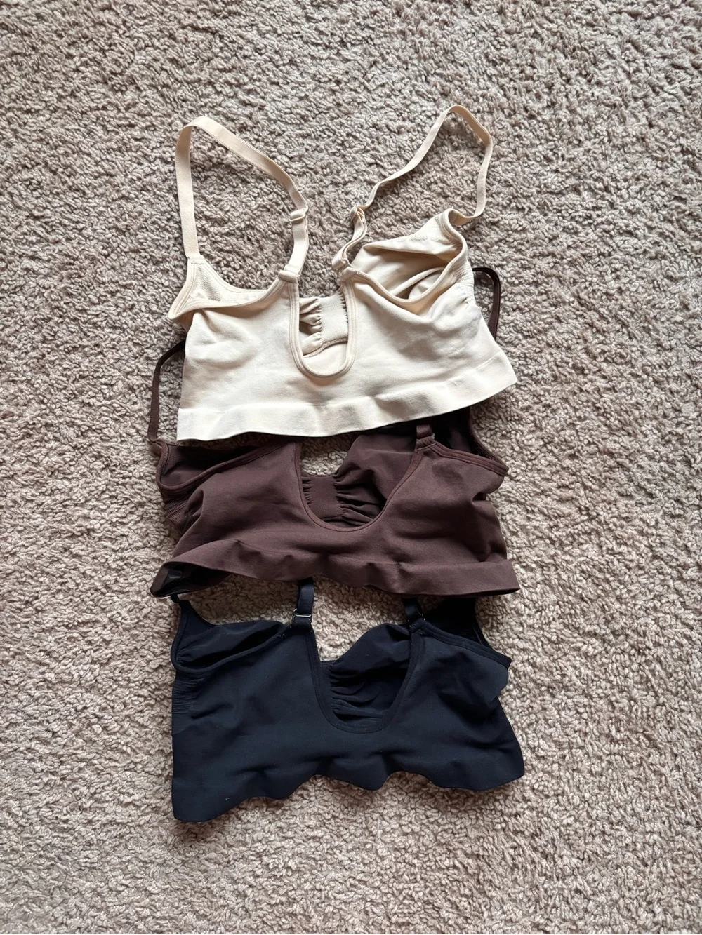 SKIMS Bralette Set in Cream, Brown, Black - Picture 2 of 5